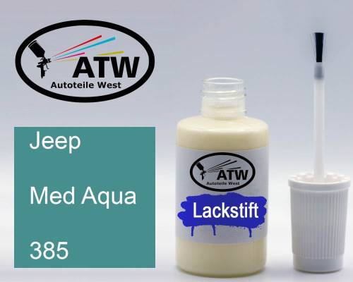 Jeep, Med Aqua, 385: 20ml Lackstift, von ATW Autoteile West.